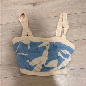 Sienna Sky Blue and Cream Textured Top